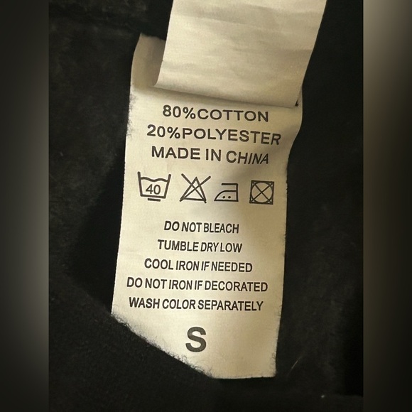 iBlanks Black Fleece Joggers Thin Blue Line Flag Sweatpants Size Small - Picture 5 of 5